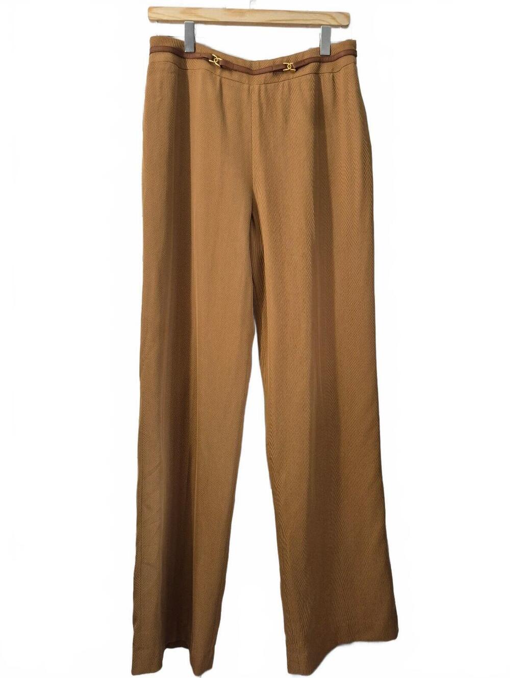 Jones New York Women’s Camel Tan Wool Blend Wide Leg Trousers Size 10.